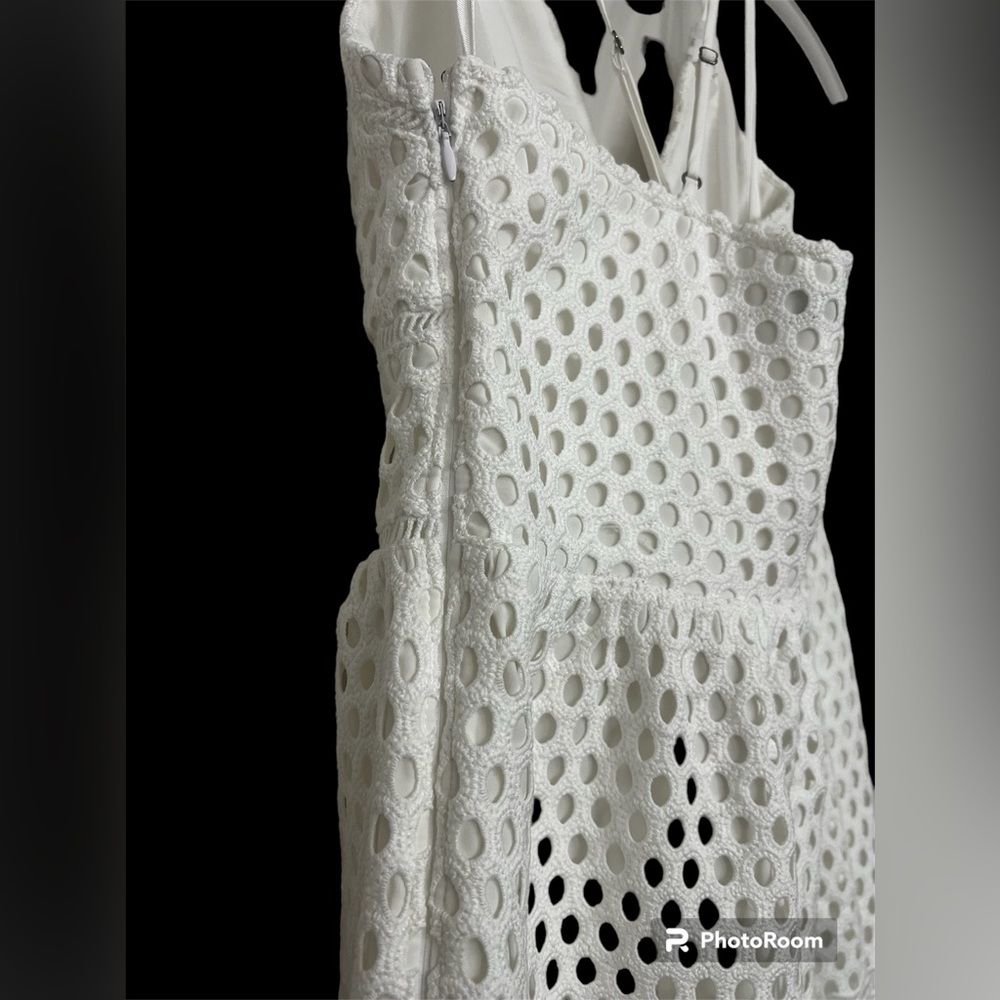 Abercrombie & Fitch White Lace Mini Dress Sleeveless size M 👗 - Picture 6 of 9